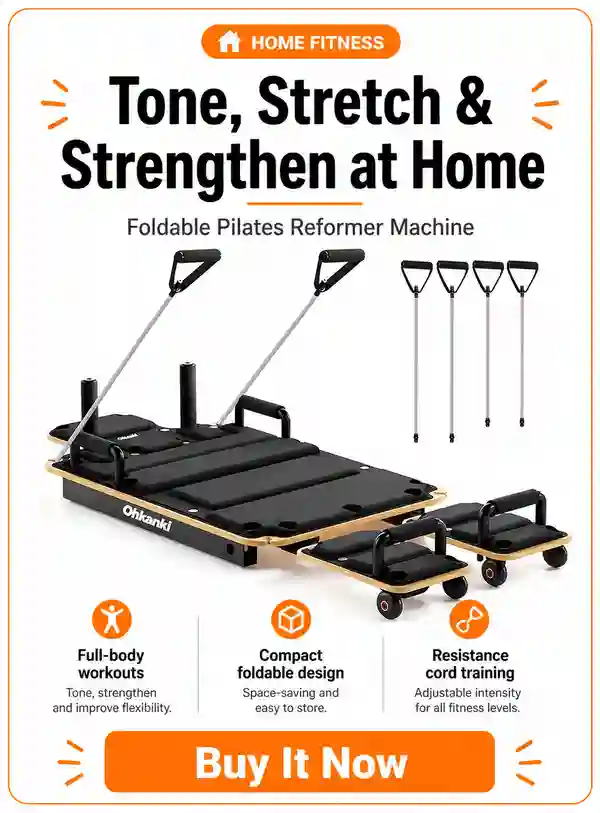 Foldable Pilates Reformer Machine