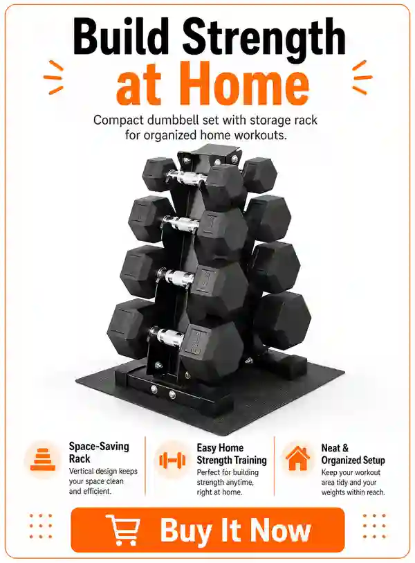 Dumbbell Set with Storage Rack