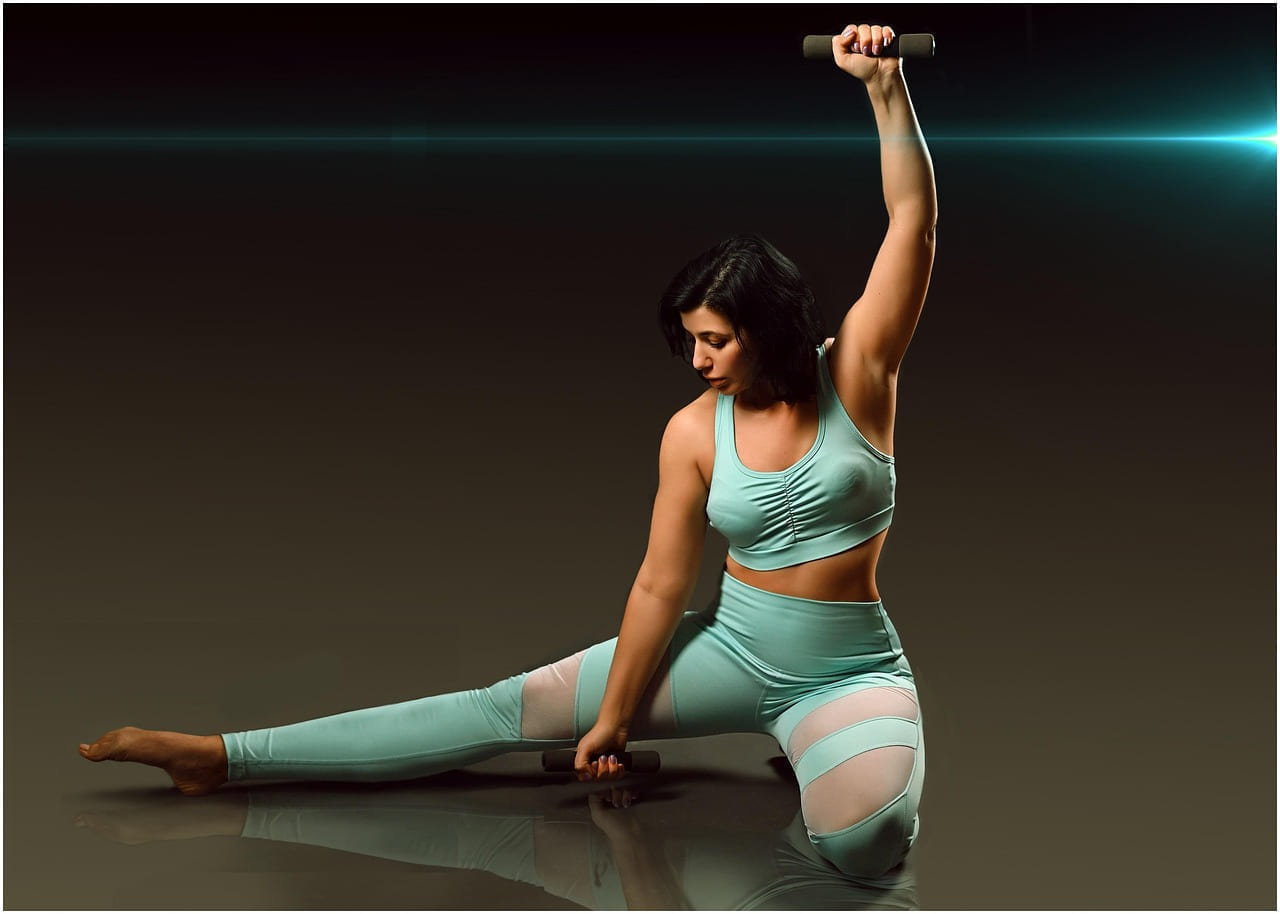 ai generated, woman, fitness, training, gym, adventure, sport, portrait, pose, stretch, exercise on First Rep Forward